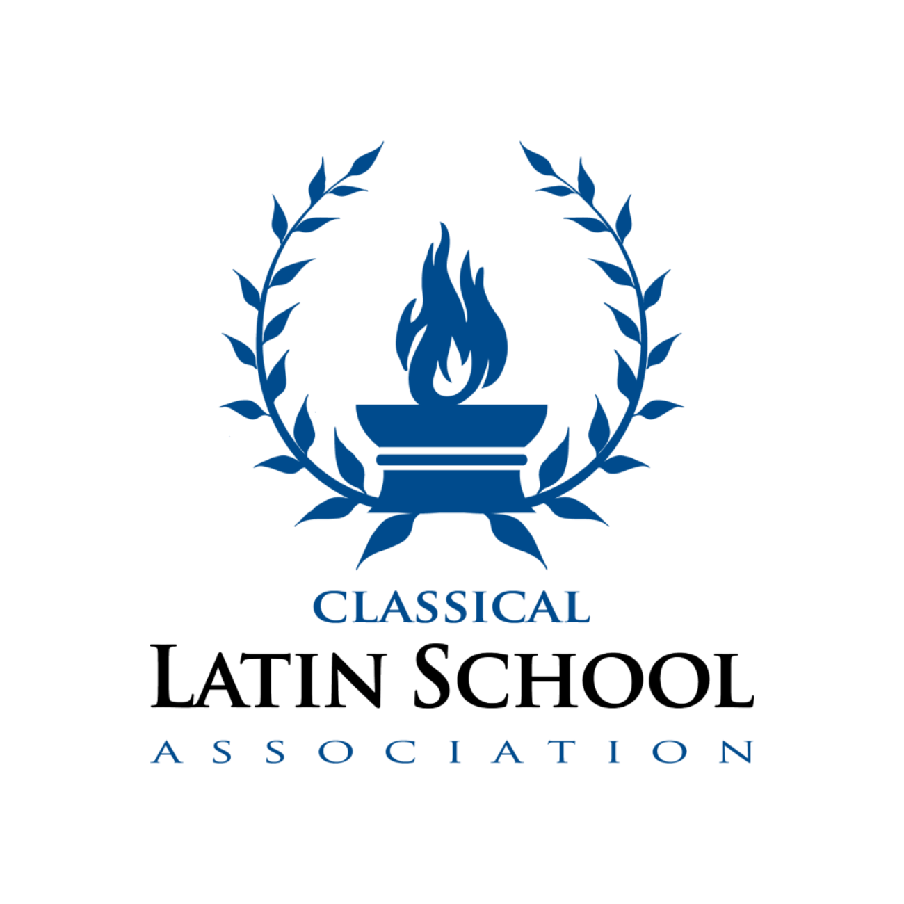Classical Association logo: torch with laurel wreath.